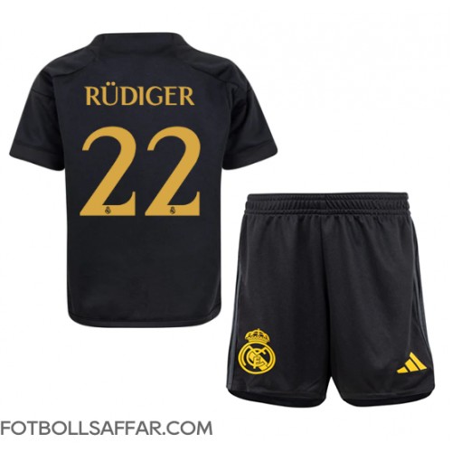 Real Madrid Antonio Rudiger #22 Tredje Dräkt Barn 2023-24 Kortärmad (+ Korta byxor)